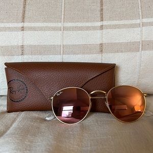 Ray-Ban Round Glasses w Flash Lenses